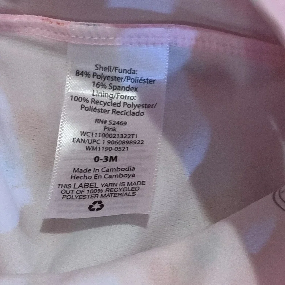 Wonder Nation Baby Girl Cherry One Piece Swimsuit 0-3 Months New with Tags Pink